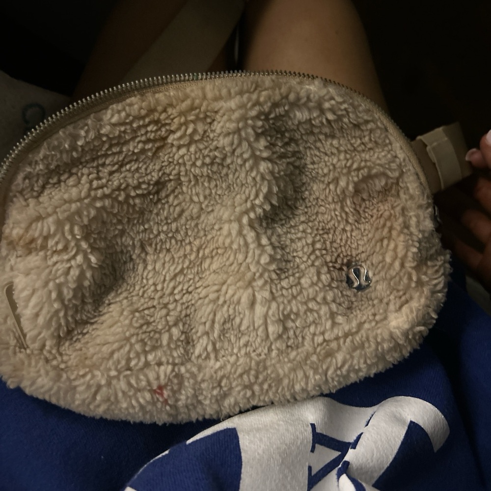 lululemon athletica Beige Sherpa Cosmetic Bag